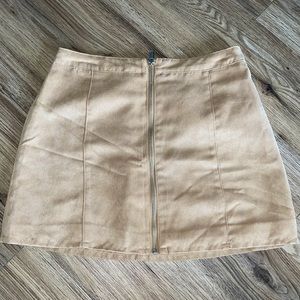 H&M Divided Tan Suede Skirt